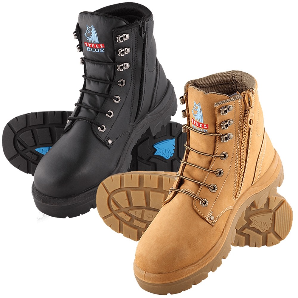 side zip safety boots