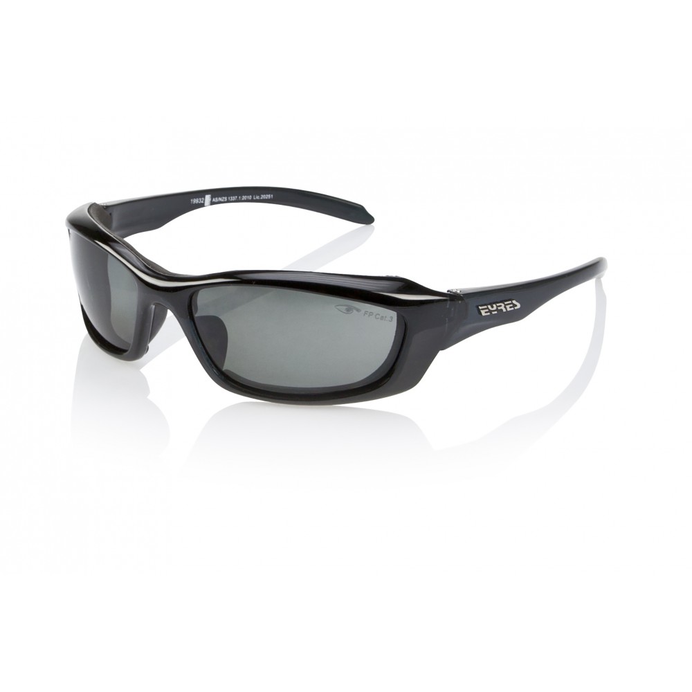 Eyres Razor-Edge Foam Back Crystal Black Grey Polarised AF Lens Safety ...