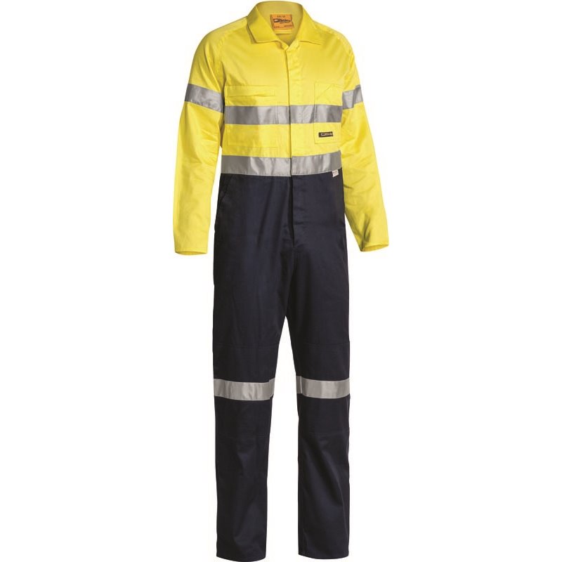 Bisley 3M Taped Two Tone Hi-Vis Lightweight Coverall - TIAS | Total ...