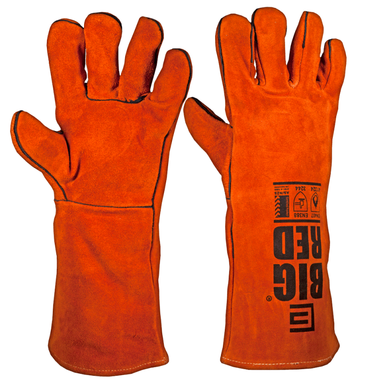 Elliotts Big Red Leather Welding Gloves Tias Total Industrial Safety